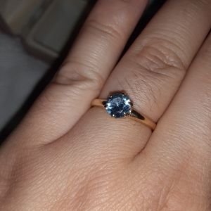 Lab sapphire 10k ring